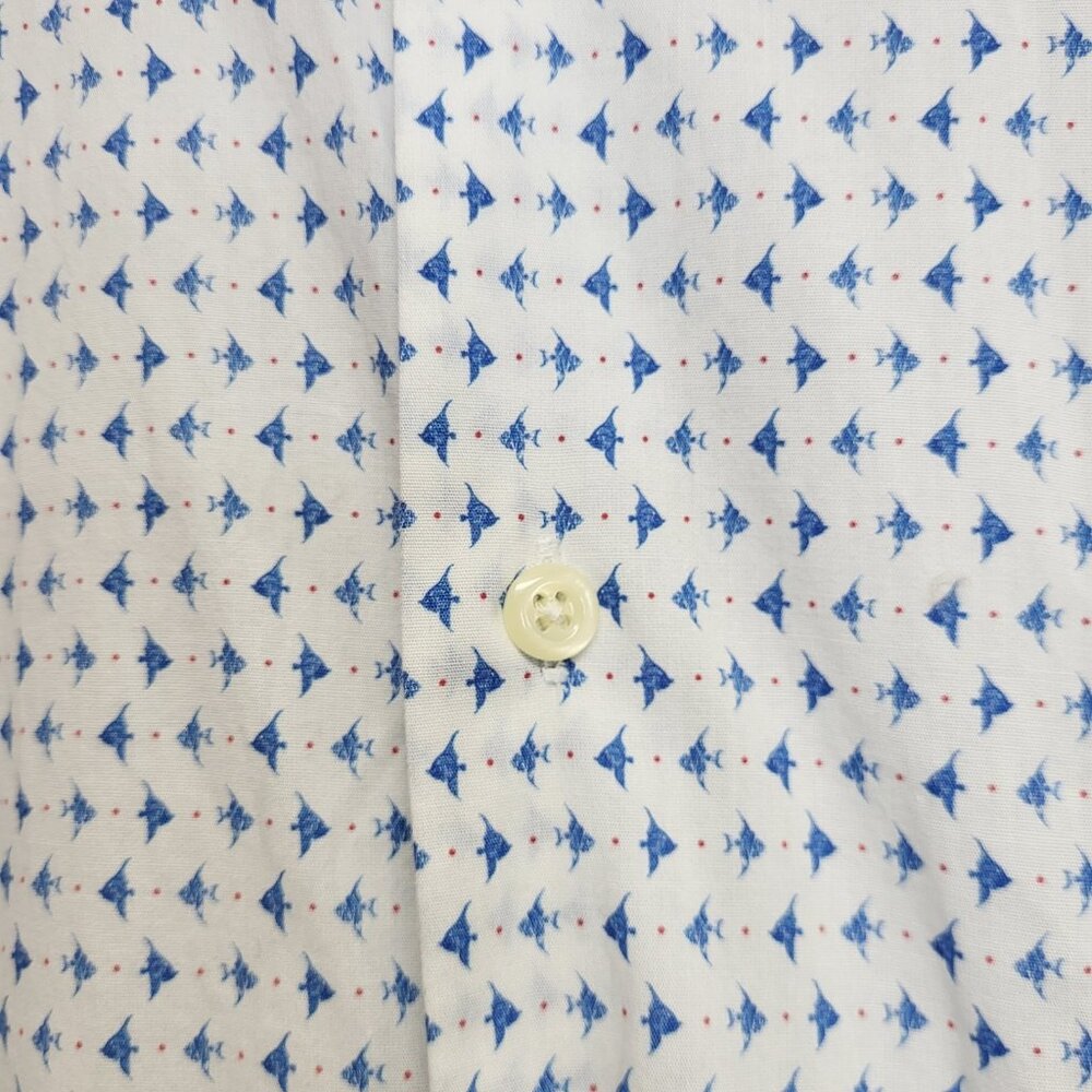 Peter Millar Shirt Mens Large Catch Of The Day Pocket Sport Button Down Preppy - Picture 10 of 10